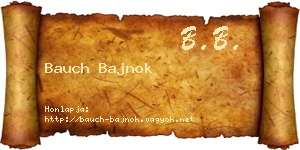 Bauch Bajnok névjegykártya
